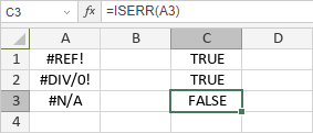 Funzione ISERR