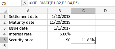 YIELDMAT Function