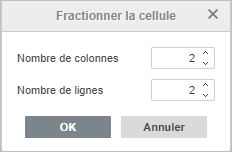 Fenêtre Scinder les cellules