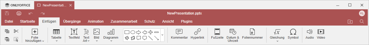Registerkarte Einfügen