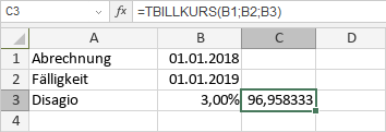 TBILLKURS-Funktion