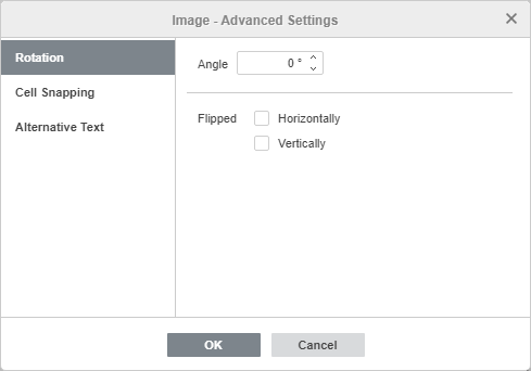 Image - Advanced Settings: Rotation