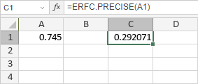 Función ERFC.PRECISO