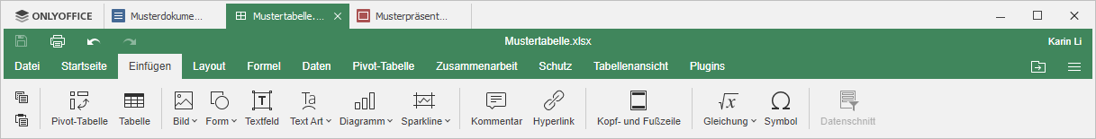 Registerkarte Einfügen