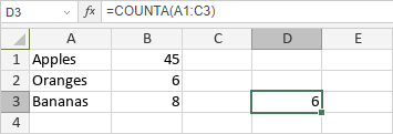 COUNTA Function