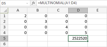 Función MULTINOMIAL