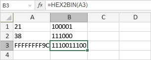 Función HEX2BIN