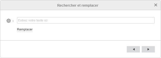 Fenêtre Rechercher et remplacer