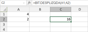 Función BIT.DESPLIZQDA