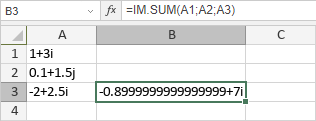 Función IM.SUM