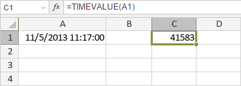 TIMEVALUE Function