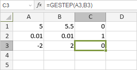 Функция GESTEP