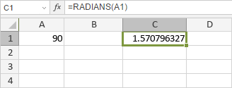 Функция RADIANS