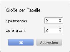 Benutzerdefinierte Tabelle