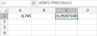 Fonction ERFC.PRECIS