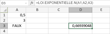 Fonction LOI.EXPONENTIELLE.N