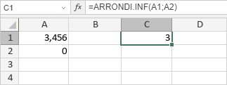 Fonction ARRONDI.INF