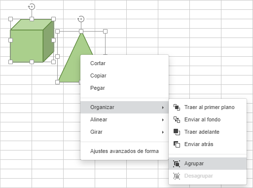 Agrupe varios objetos