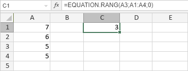 Fonction EQUATION.RANG