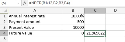 NPER Function