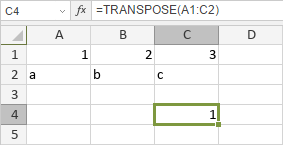 TRANSPOSE Function