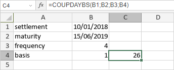 Fonction NB.JOURS.COUPON.PREC