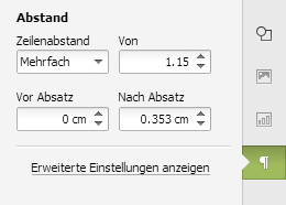 Registerkarte Formeinstellungen