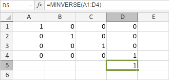 MINVERSE Function