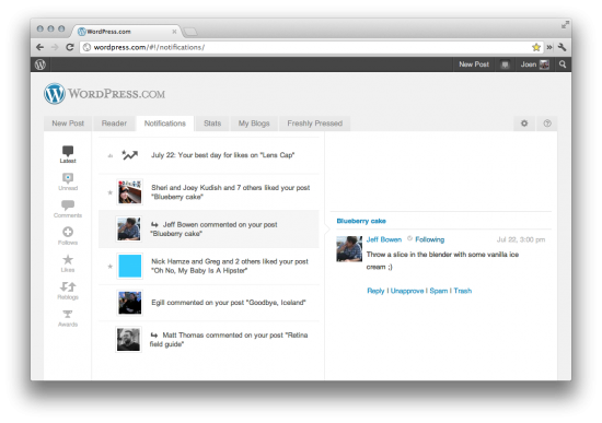 WordPress.com Notifications