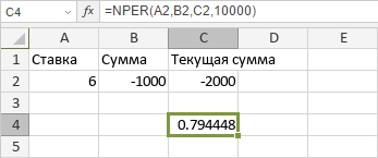 Функция NPER