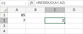 Función RESIDUO