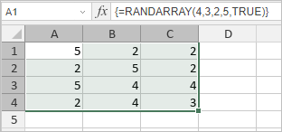 Fonction RANDARRAY