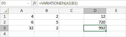 VARIATIONEN-Funktion