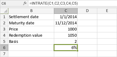 INTRATE Function