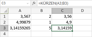 KÜRZEN-Funktion