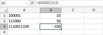 Fonction BINDEC