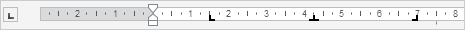 Horizontal Ruler with the Tab stops added
