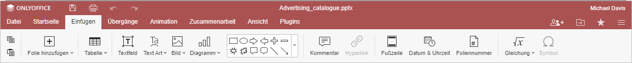 Registerkarte Einfügen