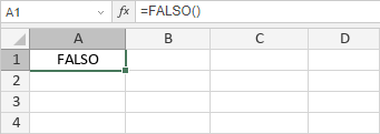Función FALSO