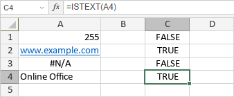 Funzione ISTEXT