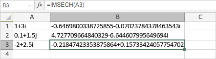 IMSECH Function