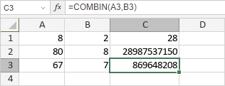 COMBIN Function