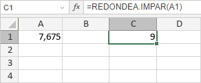 Función REDONDEA.IMPAR
