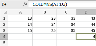 COLUMNS Function