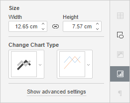 Chart Settings Right-Side Panel window