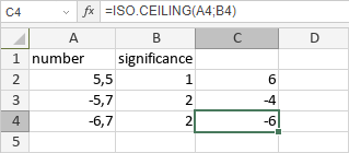 Fonction ISO.CEILING