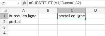 Fonction SUBSTITUTE