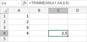 Fonction TRIMMEAN