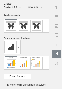 Registerkarte Diagrammeinstellungen