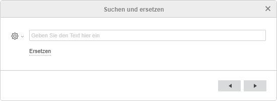 Suchen und Ersetzen Fenster